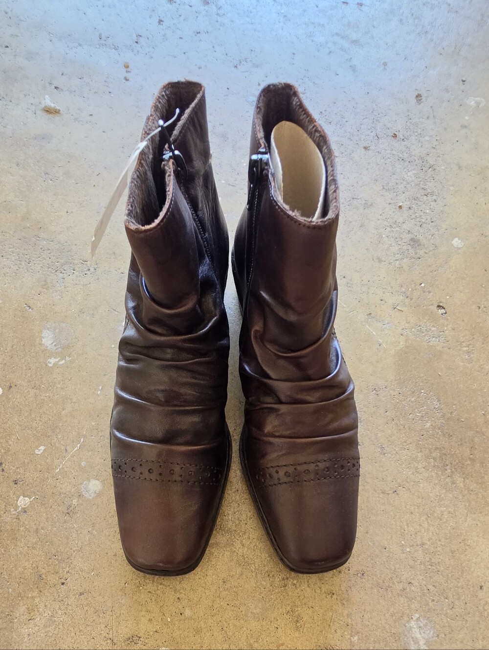 Rieker Brown Leather Ankle Boots Size 6.5